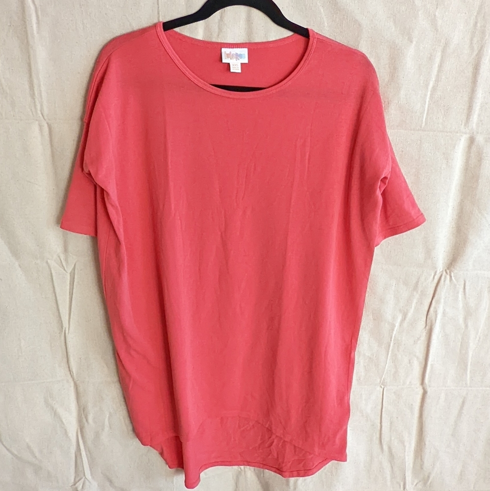 Lularoe Coral/Salmon Irma Shirt, XXS